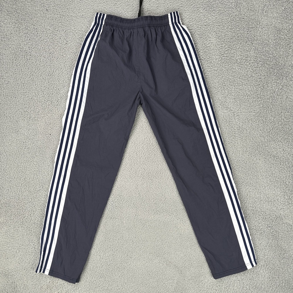 VTG Adidas Tear Away Windbreaker Track Pants Men Large Side Snap Premium Fit Y2K - Picture 14 of 16